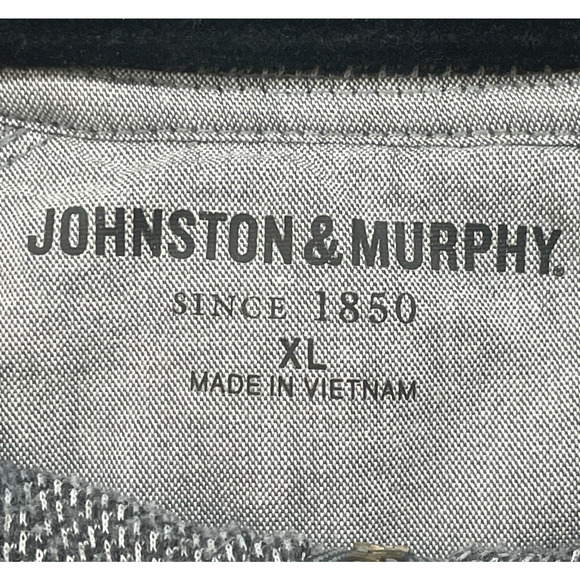 Johnston and Murphy Sweater Mens XL Gray 1/4 Zip Vintage Washed Pullover Golf - Picture 3 of 10